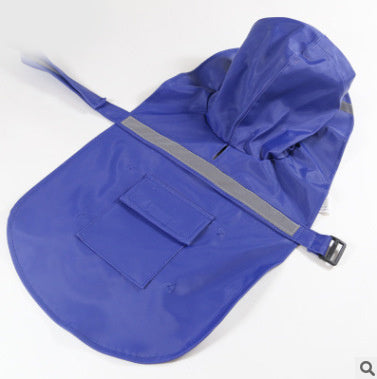 Pet Raincoat Dog Raincoat Labrador Golden Retriever Large and Medium-sized Dog Reflective Waterproof Snowproof Big Dog Clothe