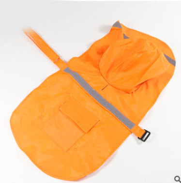 Pet Raincoat Dog Raincoat Labrador Golden Retriever Large and Medium-sized Dog Reflective Waterproof Snowproof Big Dog Clothe