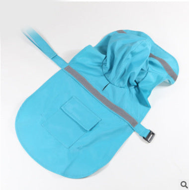 Pet Raincoat Dog Raincoat Labrador Golden Retriever Large and Medium-sized Dog Reflective Waterproof Snowproof Big Dog Clothe