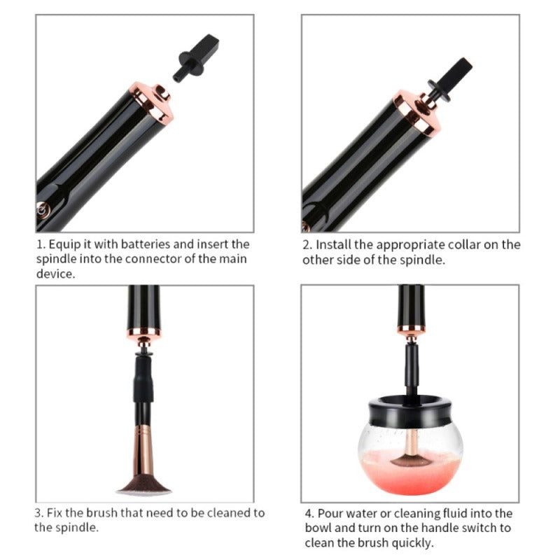 Electric Scrubber Makeup Brush Tool Automatic Cleaner 1619492827537