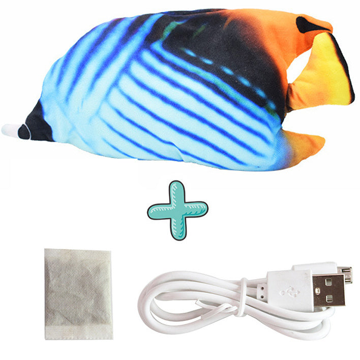 Electric Funny Cat Simulation Fish Beating Usb Jumping Cat Toy 1619499783697