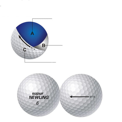 Golf Three-Tier Game Ball Super Long Distance Next Game Ball 1619500011168