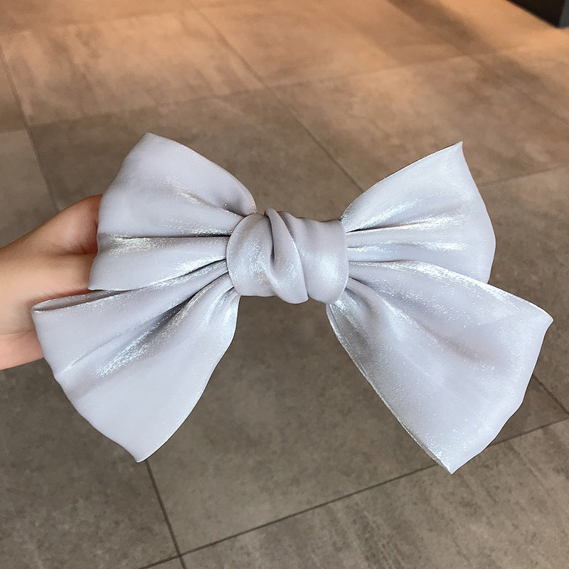 French Pearl Satin Bow Hairpin 1619506649598