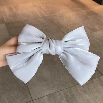 French Pearl Satin Bow Hairpin 1619506649598