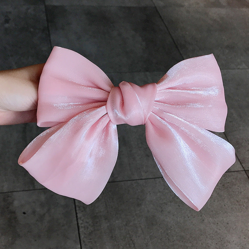 French Pearl Satin Bow Hairpin 1619506649603