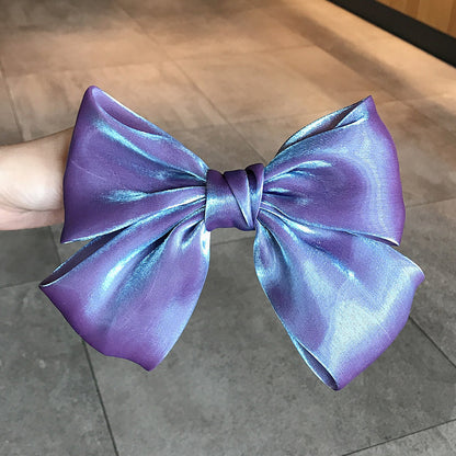 French Pearl Satin Bow Hairpin 1619506649615