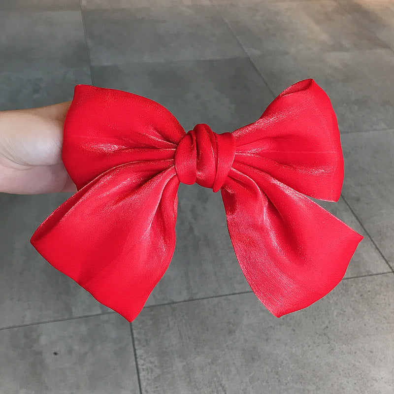 French Pearl Satin Bow Hairpin 1619506649627