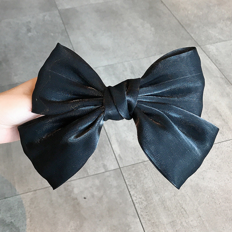French Pearl Satin Bow Hairpin 1619506649630