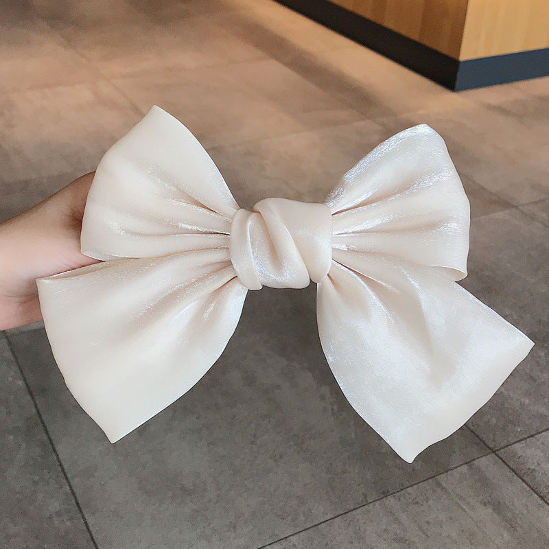 French Pearl Satin Bow Hairpin 1619506649886