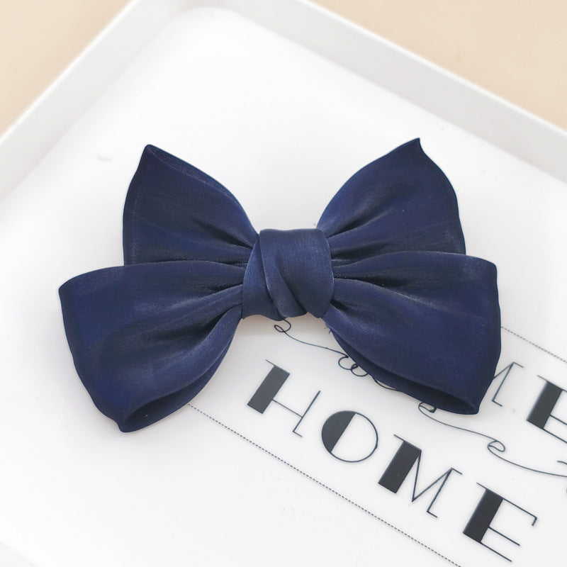 French Pearl Satin Bow Hairpin 1619506830084