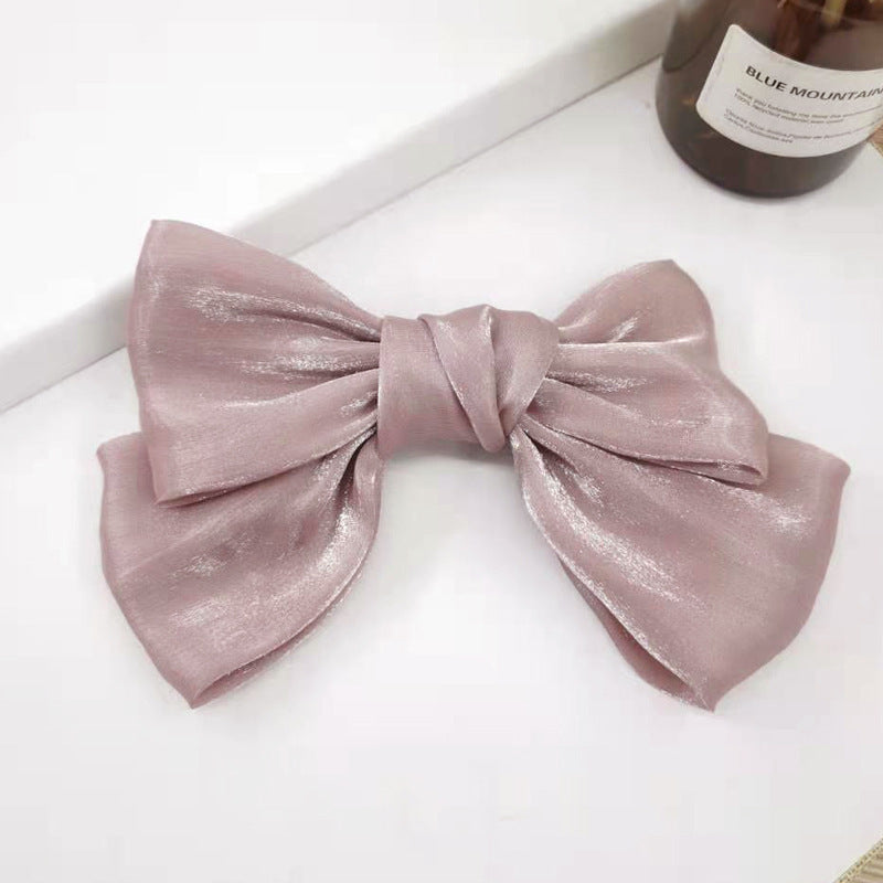 French Pearl Satin Bow Hairpin 1619506830086