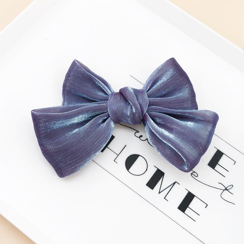 French Pearl Satin Bow Hairpin 1619506830095