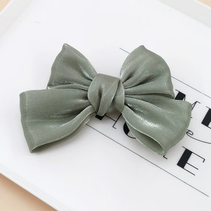 French Pearl Satin Bow Hairpin 1619506830114