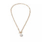 Quality Punk Simulated Pearl Pendant Necklaces for Women Shine Link Chain Layer Necklace Lasso Lariat Curb Cuban Collars Jewe