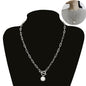 Quality Punk Simulated Pearl Pendant Necklaces for Women Shine Link Chain Layer Necklace Lasso Lariat Curb Cuban Collars Jewe