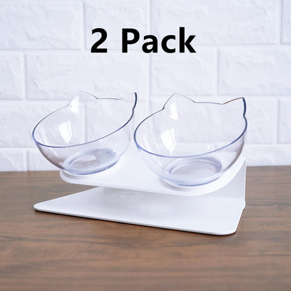 Cat Double Bowl Cat Food Bowl Protects Cervical Vertebra 1619512784001