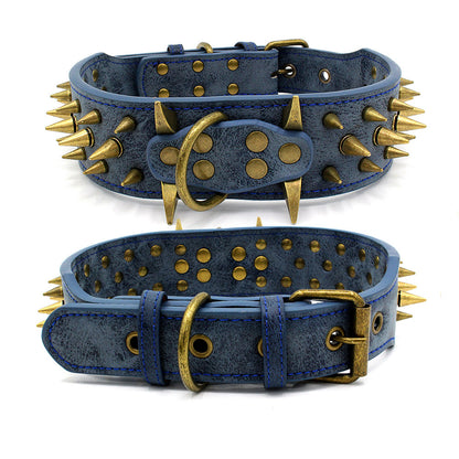 Bronze Rivet Pet Collar For Dog Biting Large Dogs 1619519099272
