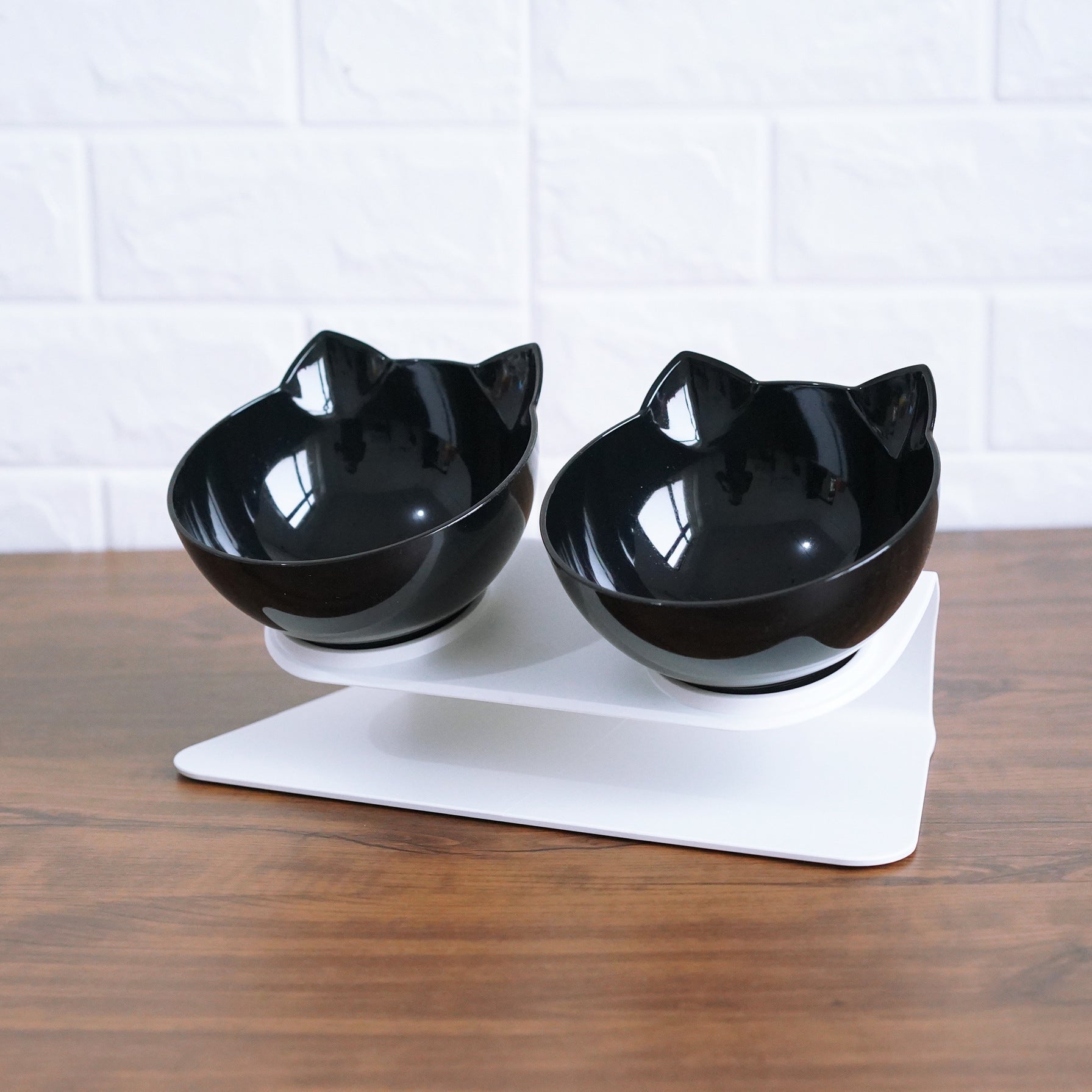 Cat Pet Water Bowl Bowl Bowl Food Bowl Cat Double Bowl Transparent Cat Bowl Cat Double Bowl Cross Border Export Quality Cat P