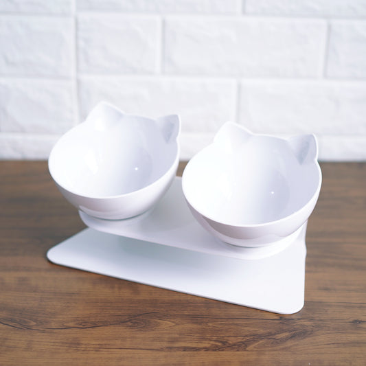 Cat Pet Water Bowl Bowl Bowl Food Bowl Cat Double Bowl Transparent Cat Bowl Cat Double Bowl Cross Border Export Quality Cat P