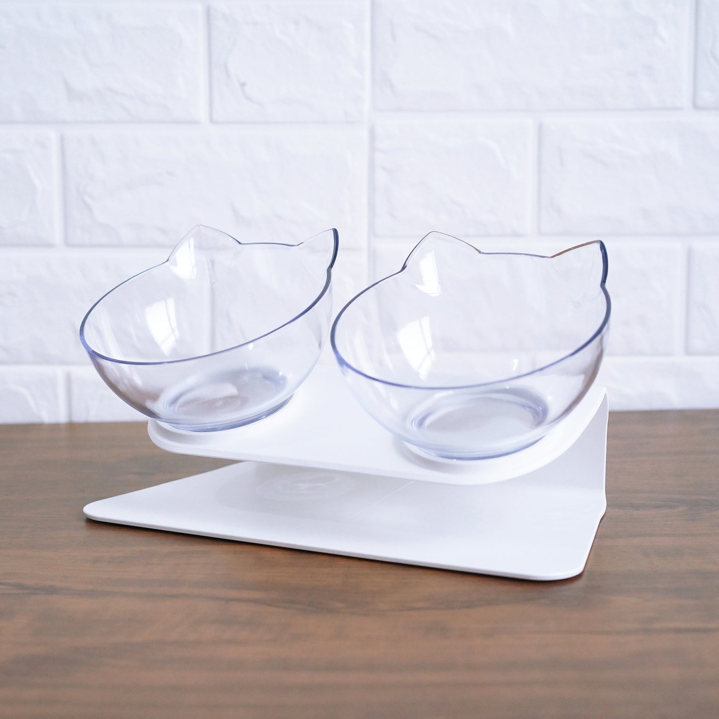 Cat Pet Water Bowl Bowl Bowl Food Bowl Cat Double Bowl Transparent Cat Bowl Cat Double Bowl Cross Border Export Quality Cat P