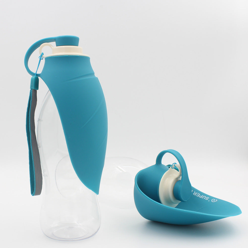 Portable Pet Water Dispenser Feeder Leak Proof With Drinking Cup Dish Bowl Dog Water Bottle 1619597062778