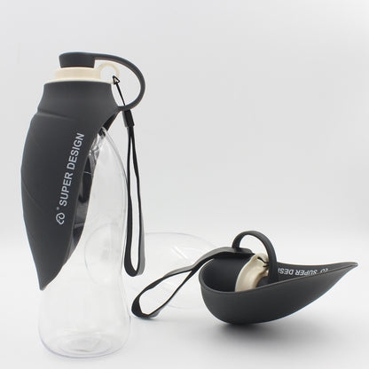 Portable Pet Water Dispenser Feeder Leak Proof With Drinking Cup Dish Bowl Dog Water Bottle 1619597062800