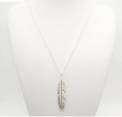Boho Style Sweater Chain Long Feather Tassel Necklacer 1619661959421