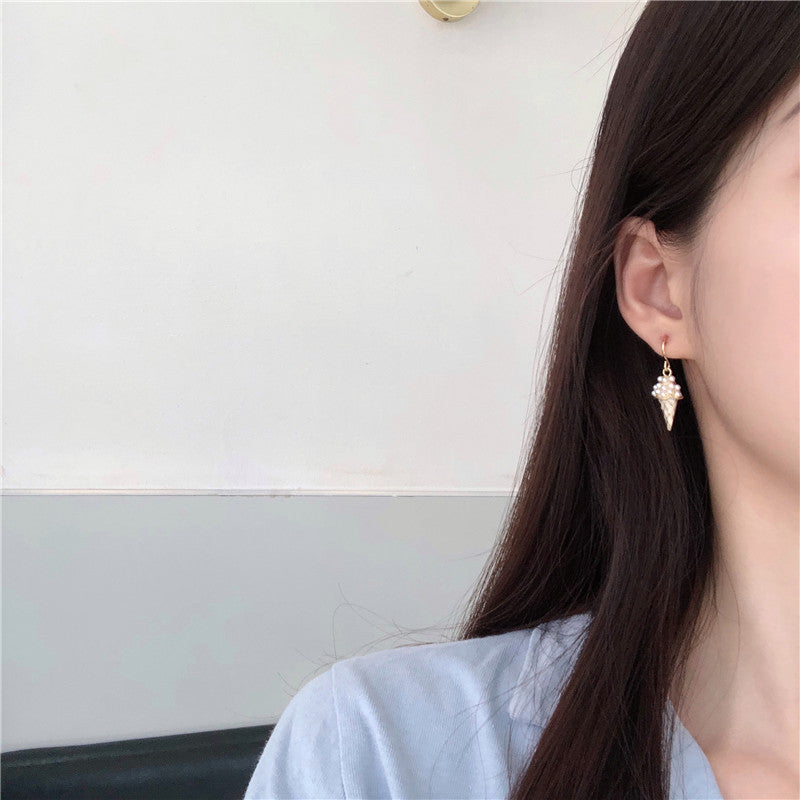 Japan And South Korea Small Sweet Cute Fun Ice Cream Earrings Niche Girl Earrings Ear Clips H656 1619665170485