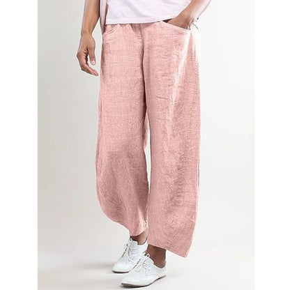Cotton And Linen Trendy Trousers Wide-leg Casual Pants 1619668267224