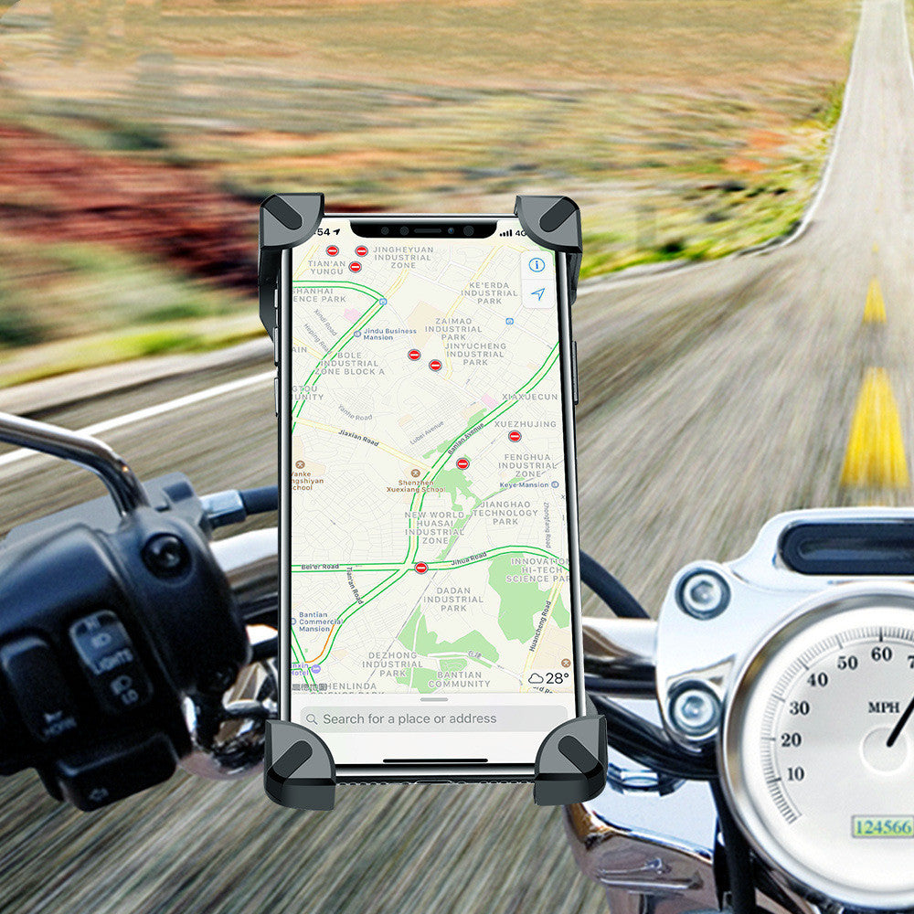 Compatible with Apple, Bicycle Phone Holder For iPhone Samsung Motorcycle Mobile Cellphone Holder Bike Handlebar Clip Stand GPS Mount Bracket - 图片 2