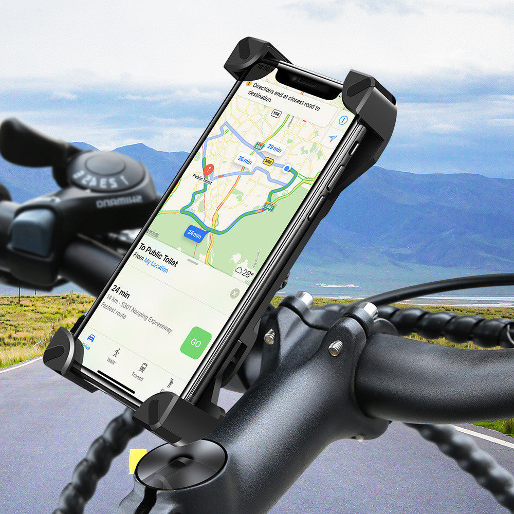 Compatible with Apple, Bicycle Phone Holder For iPhone Samsung Motorcycle Mobile Cellphone Holder Bike Handlebar Clip Stand GPS Mount Bracket - 图片 3