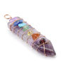 Jade Crystal Arrow Shape Seven Chakra Crystal Pendant 1619679078470