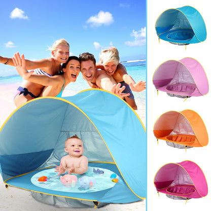 Baby Beach Tent Kids Outdoor Camping Easy Fold Up Waterproof  Up Sun Awning Tent UV-protecting 1619681039113
