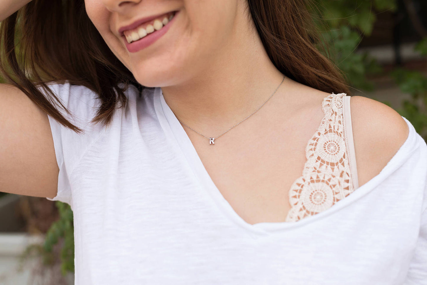 Simple Letter 26 Letter Necklace Clavicle Chain Sweater Chain Bracelet Anklet 1619681066208
