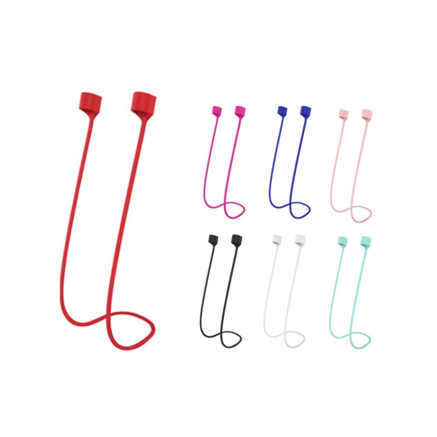 Wireless Bluetooth Headset Magnetic Silicone Anti-Lost Lanyard 1619682092335