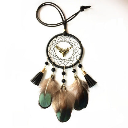 Car Rearview Mirror Retro Feather Pendant 1619701801259