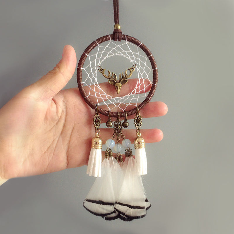 Car Rearview Mirror Retro Feather Pendant 1619701816349