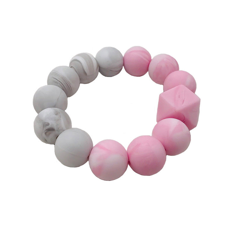 Spot Wholesale Baby Teether Bracelet Food Grade Silicone Baby Soothing Molars 1619838355507