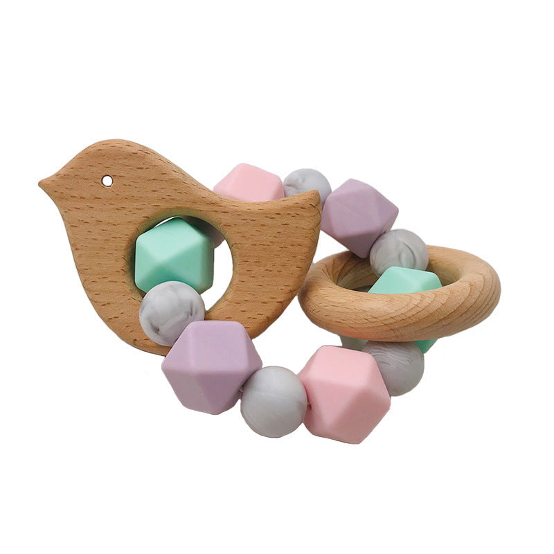 Spot Wholesale Baby Teether Bracelet Food Grade Silicone Baby Soothing Molars 1619838355513