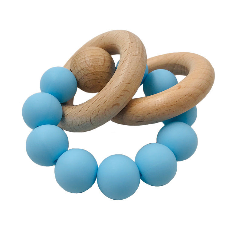 Spot Wholesale Baby Teether Bracelet Food Grade Silicone Baby Soothing Molars 1619838355517