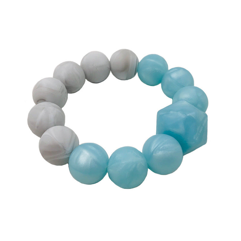 Spot Wholesale Baby Teether Bracelet Food Grade Silicone Baby Soothing Molars 1619838355801