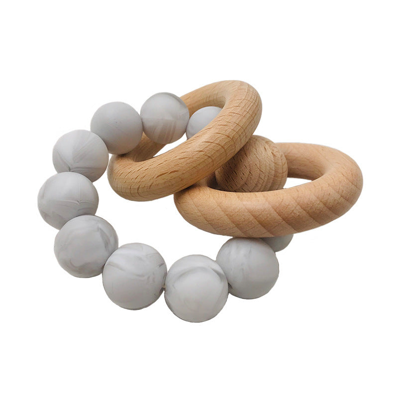 Spot Wholesale Baby Teether Bracelet Food Grade Silicone Baby Soothing Molars 1619838355804