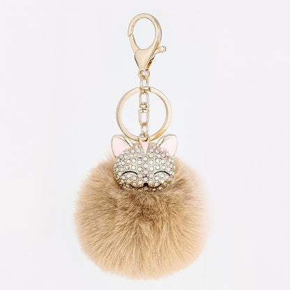 Diamond Alloy Cat Keychain Pendant Lady Bag Pendant 1619858281481