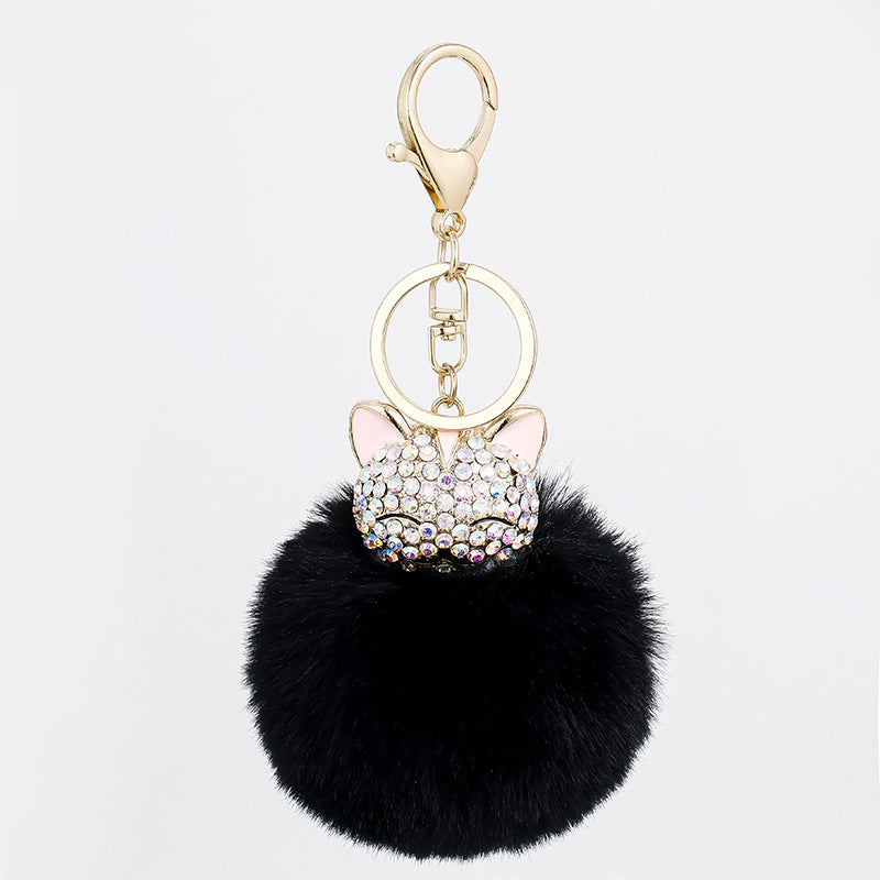 Diamond Alloy Cat Keychain Pendant Lady Bag Pendant 1619858281482