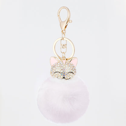 Diamond Alloy Cat Keychain Pendant Lady Bag Pendant 1619858281780