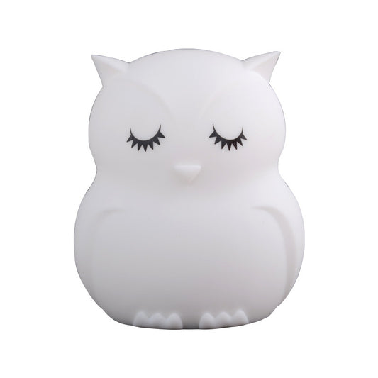Cartoon Owl LED Night Light Touch Sensor 9 Colors Dimmable Silicone Bedside Lamp for Children Baby Christmas gift 16199261918