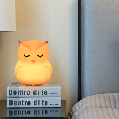 Cartoon Owl LED Night Light Touch Sensor 9 Colors Dimmable Silicone Bedside Lamp for Children Baby Christmas gift 16199261918