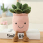 Smiling Face Succulent Tulip Green Plant Ornaments Rag Doll Balcony Decoration Plush Toy Doll 1619927420572