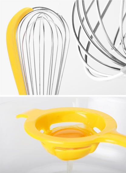 3pc Stainless Steel Balloon Wire Whisk Manual Egg Beater Mixer Baking Utensil Milk Cream Butter Whisk Mixer Cooking Gadgets - HD Wireless Product #4