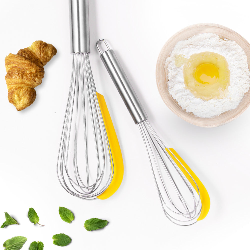 3pc Stainless Steel Balloon Wire Whisk Manual Egg Beater Mixer Baking Utensil Milk Cream Butter Whisk Mixer Cooking Gadgets - HD Wireless Product #2